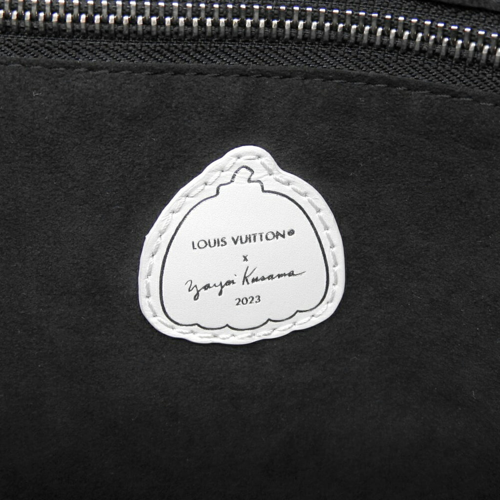 Louis Vuitton Black White Leather Tote Bag