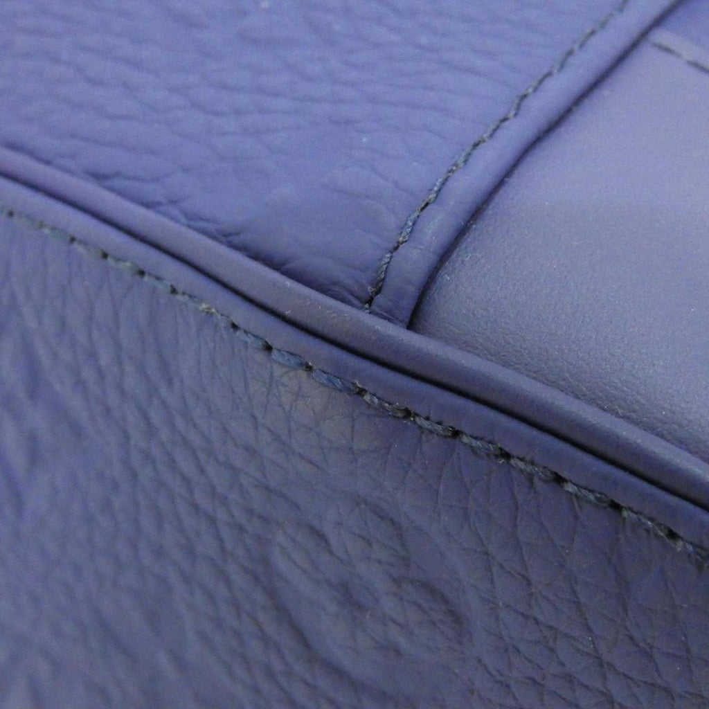Louis Vuitton Black Blue Leather Backpack