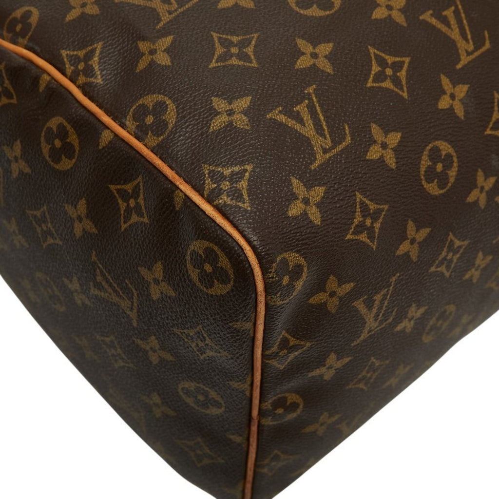 Louis Vuitton Brown Pvc Leather Boston Bag Handbag