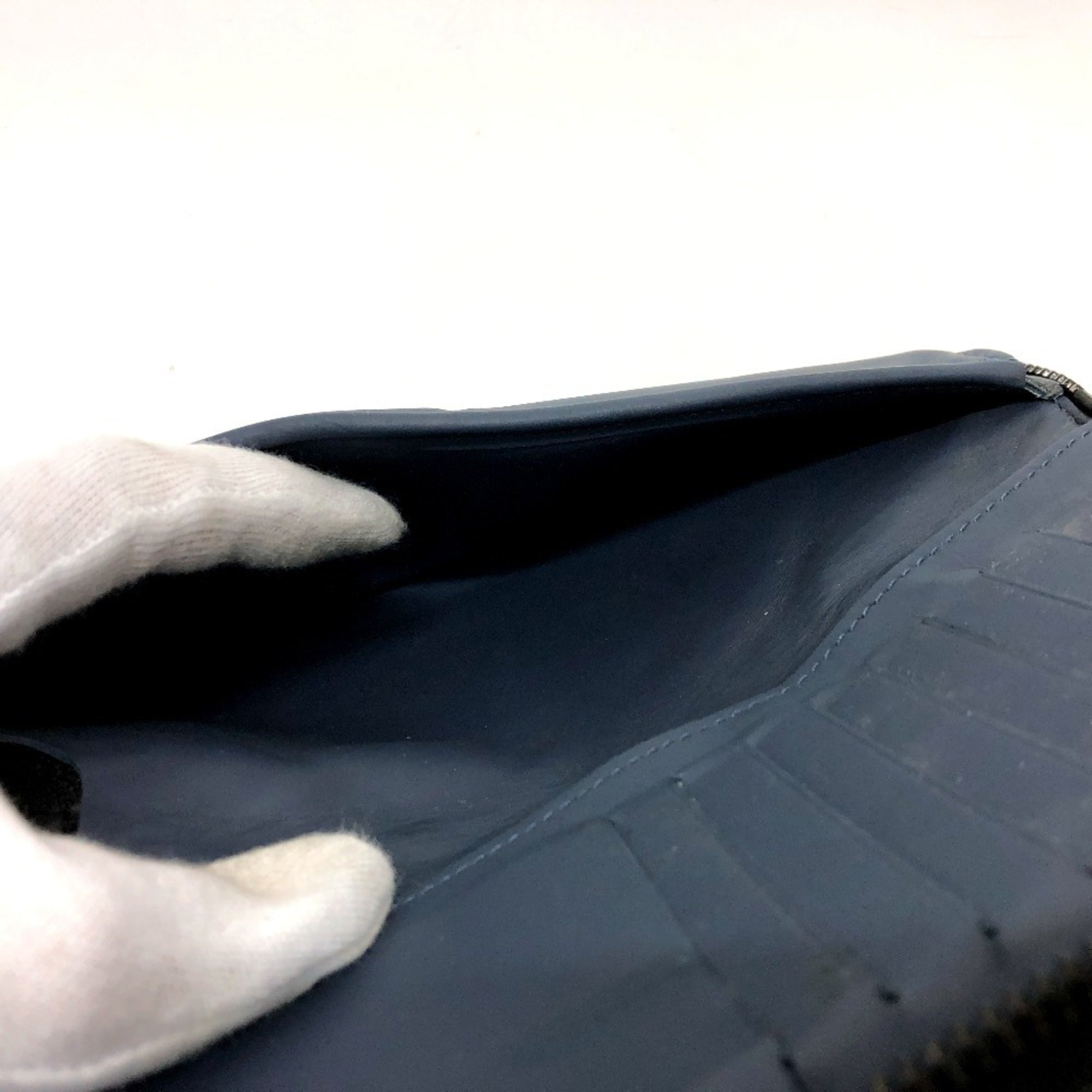 Louis Vuitton Monogram Shadow Galle Navy Monogram Shadow Long Wallet