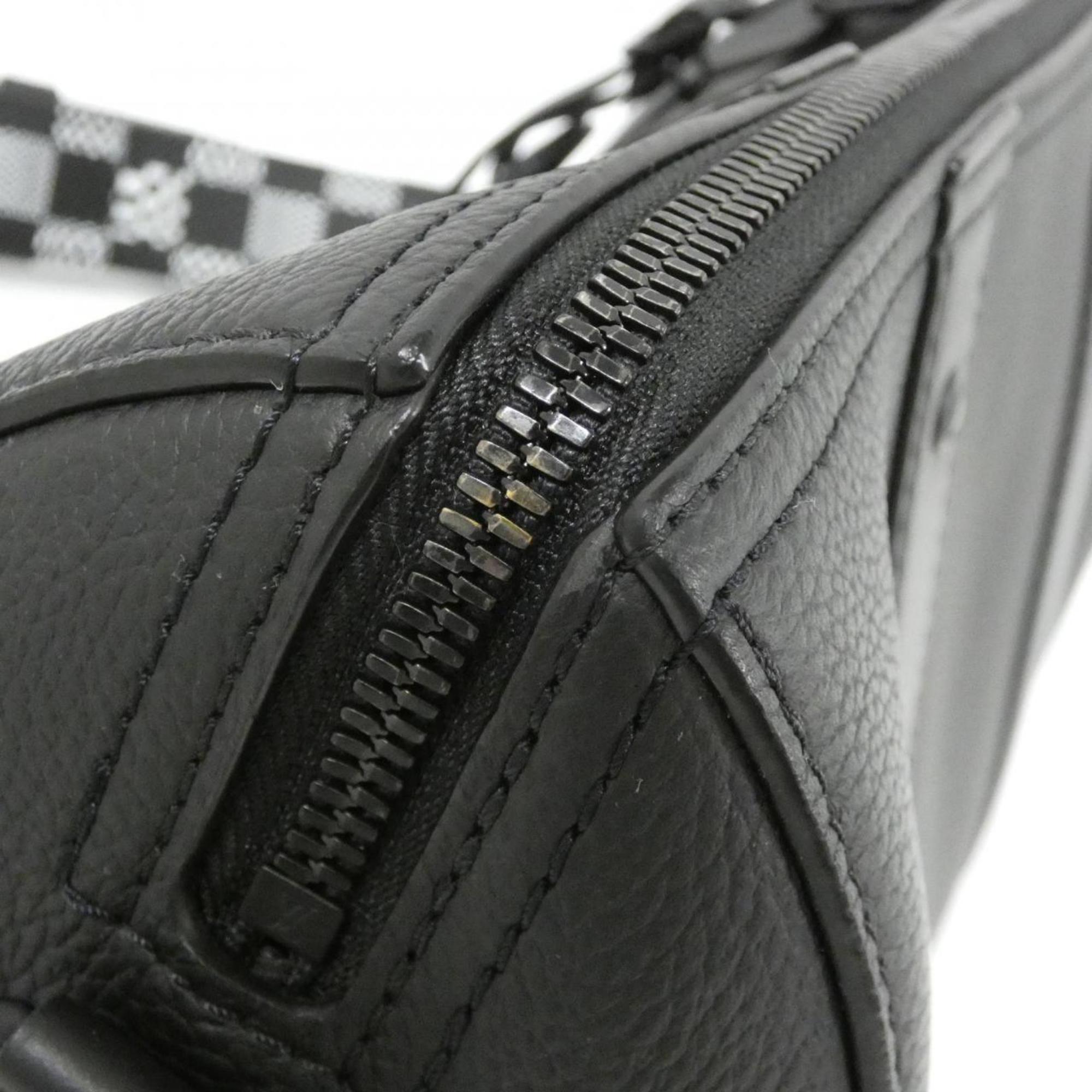 Louis Vuitton Black Leather Shoulder Bag