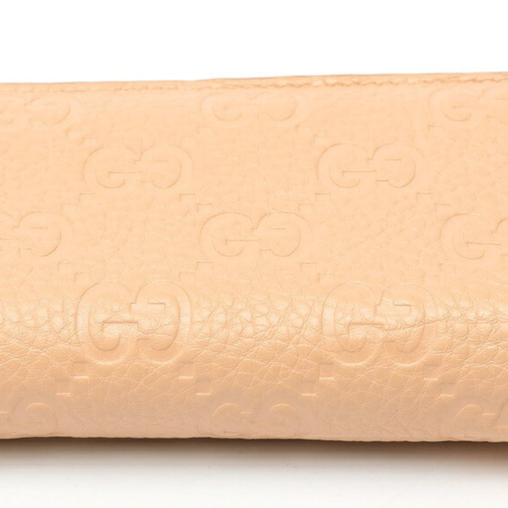 Gucci Pink Beige Gg Leather Wallet (Bi-Fold) (Pre-Owned)