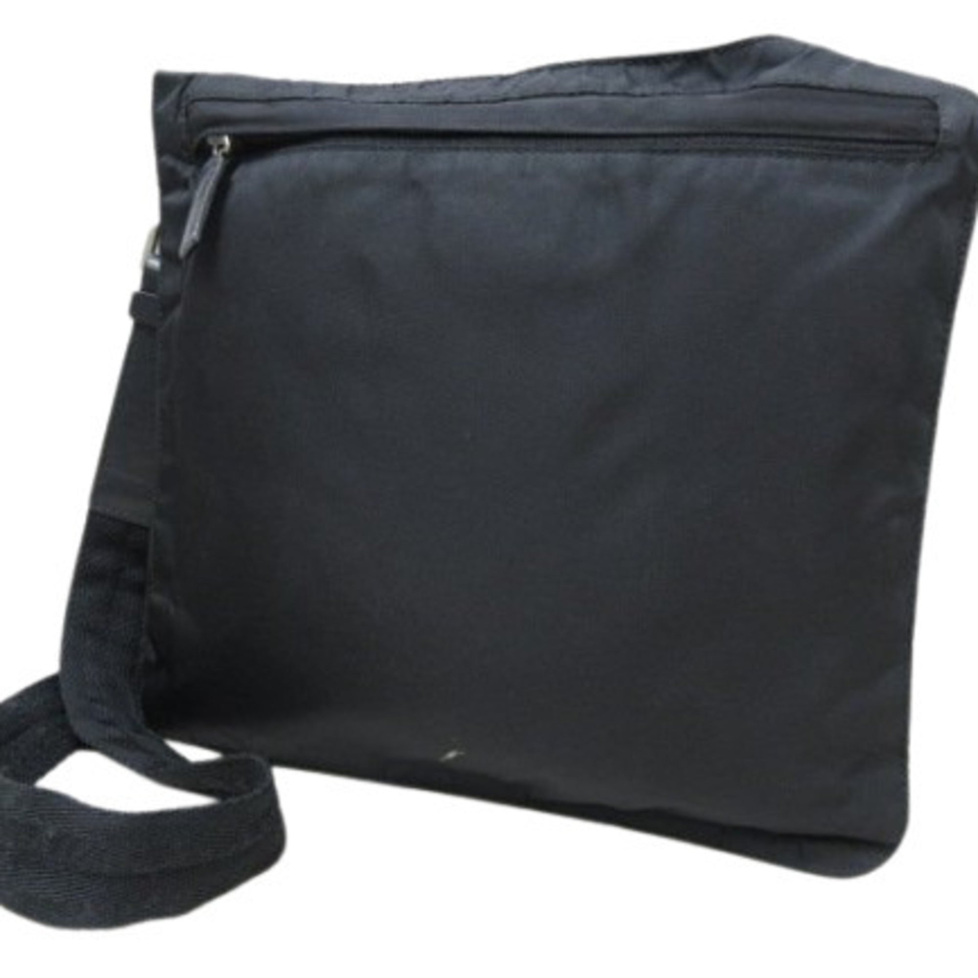 Prada Black Nylon Leather Shoulder Bag