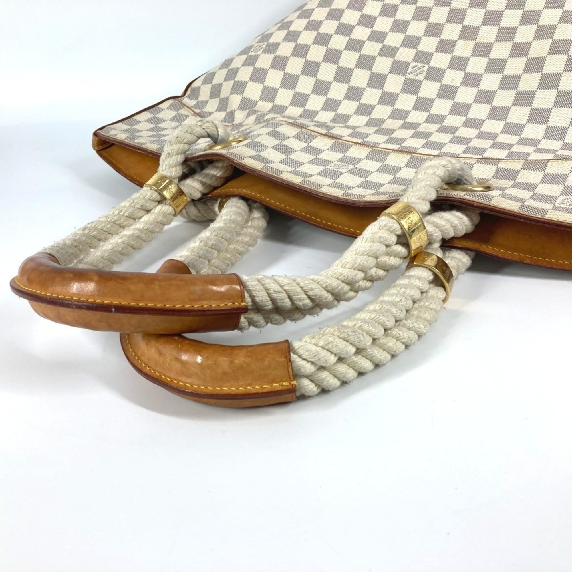 Louis Vuitton White Damier Azur Shoulder Bag Tote Bag