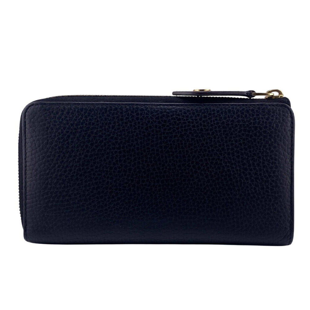 Louis Vuitton Black Leather Long Wallet