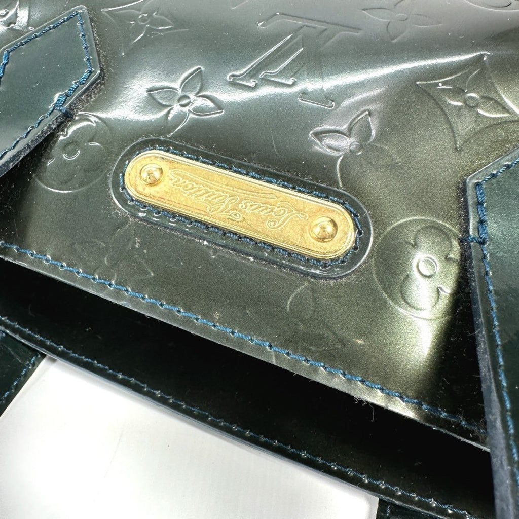 Louis Vuitton Monogram Vernis Blue Nuit Green Monogram Vernis Handbag Tote Bag