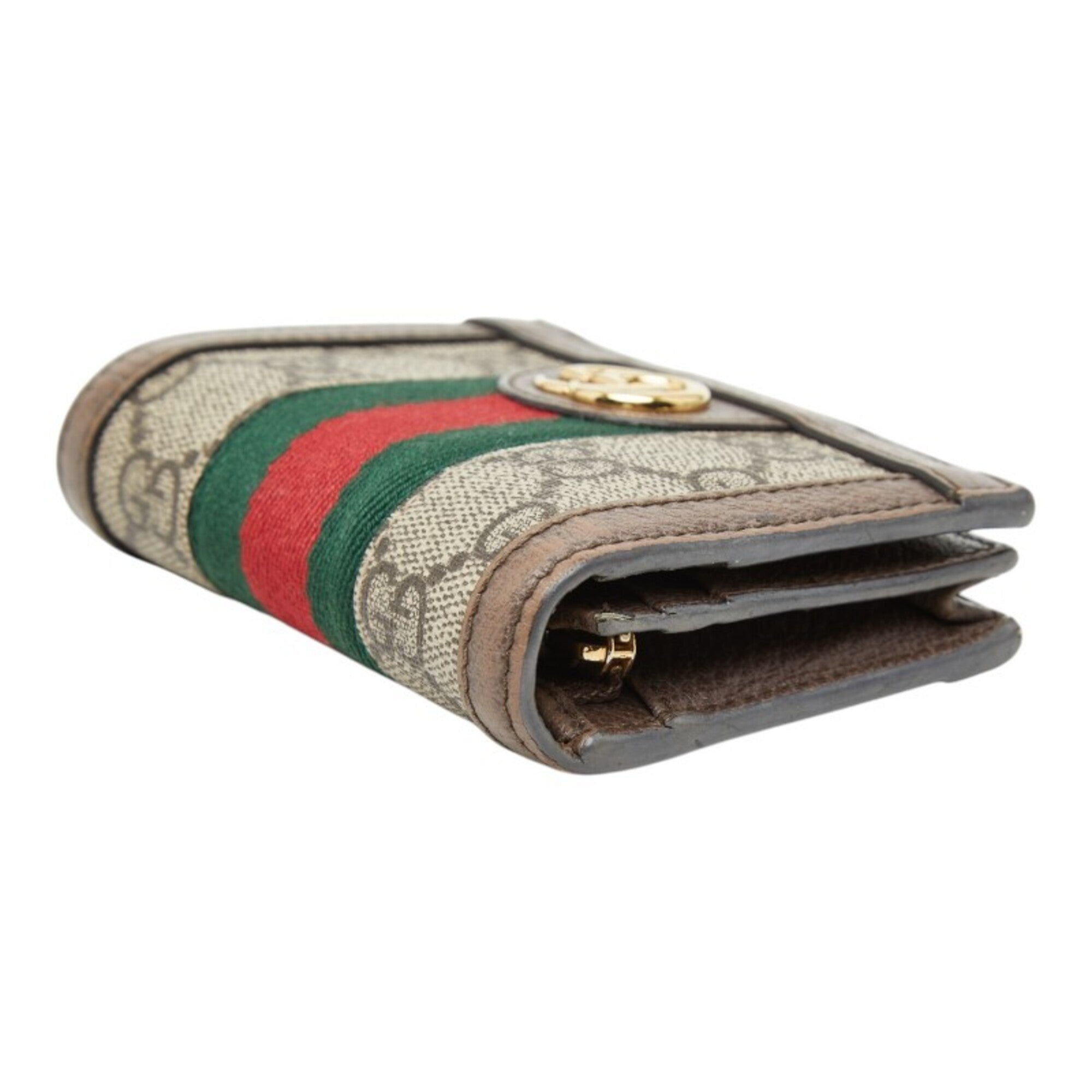 Gucci Beige Multi-Color Leather Wallet (Bi-Fold) (Pre-Owned)