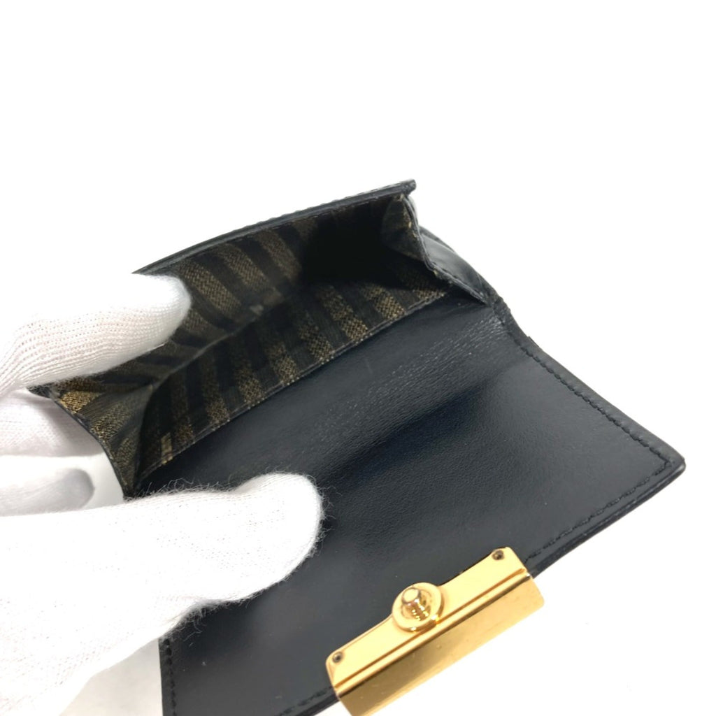 Fendi Black Leather Wallet (Tri-Fold)