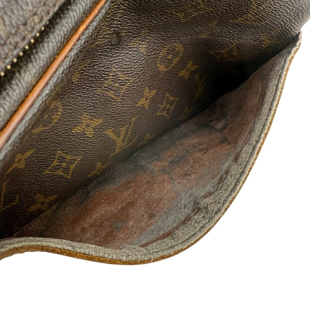 Louis Vuitton Brown Leather Clutch Bag