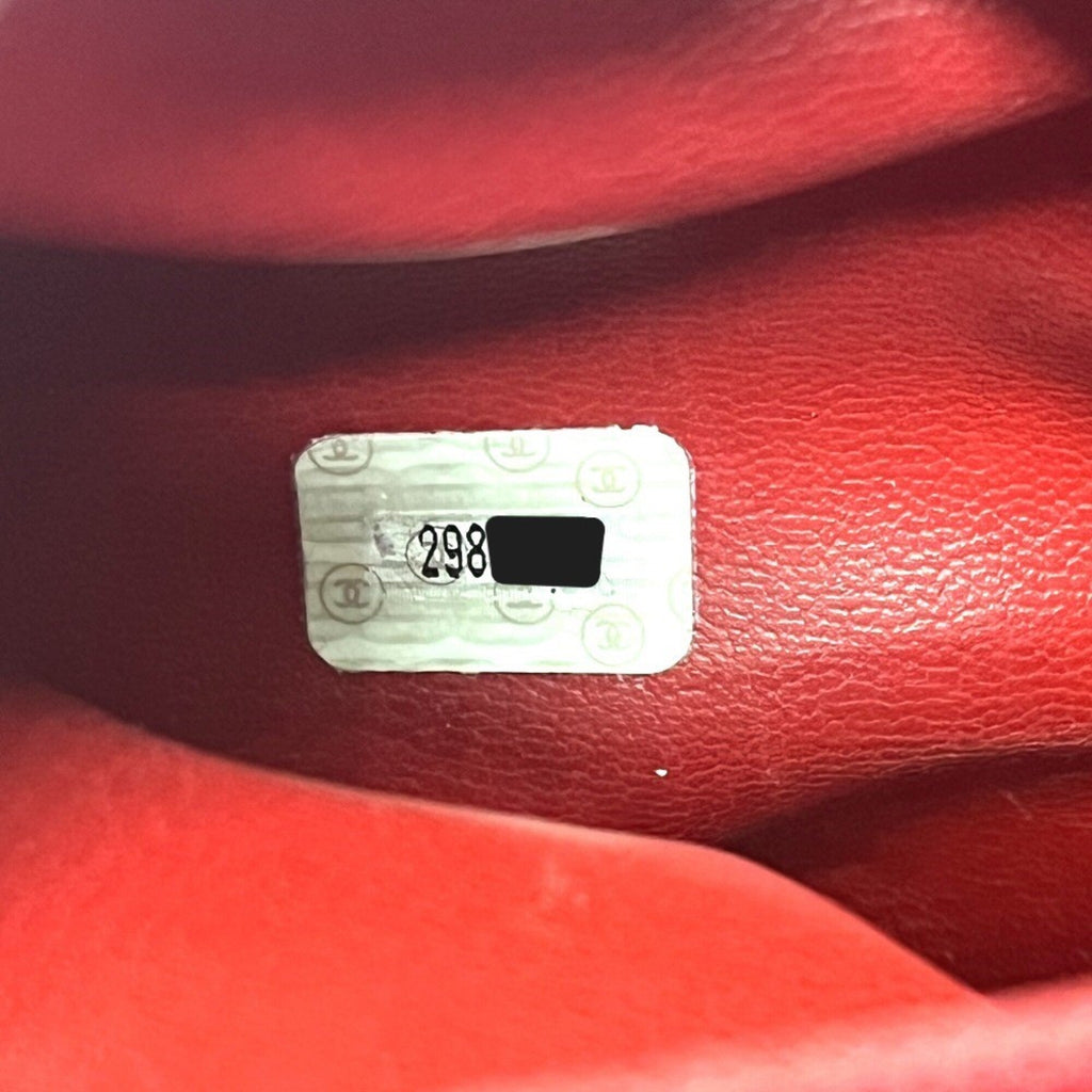 Chanel Red Color Grained Calfskin Backpack