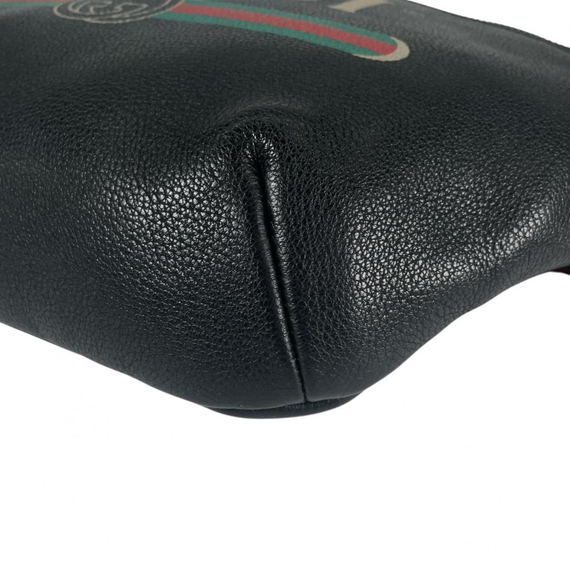 Gucci Black Leather Fanny Pack Sling Bag (Pre-Owned)