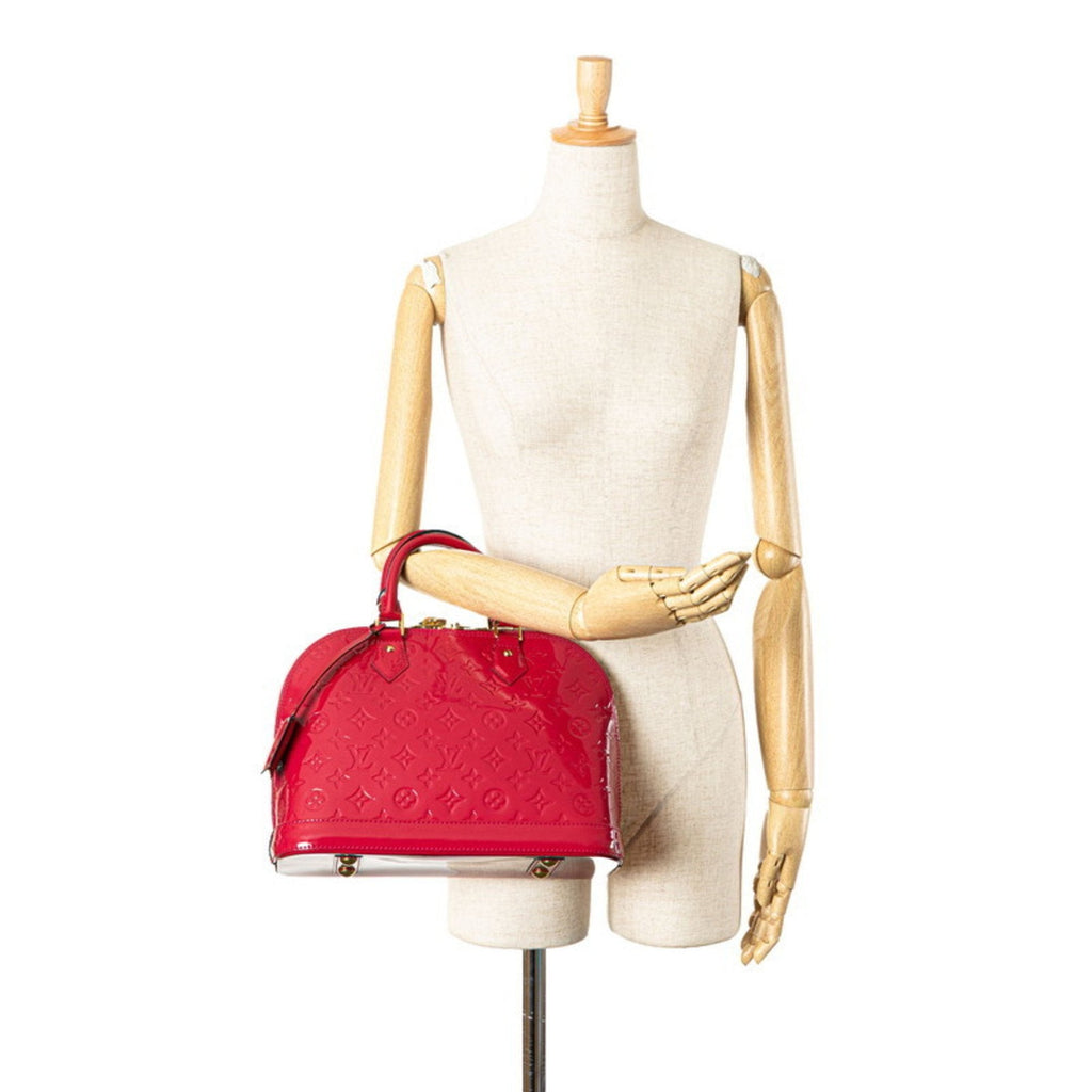 Louis Vuitton Red Color Rouge Grenadine Patent Leather Handbag