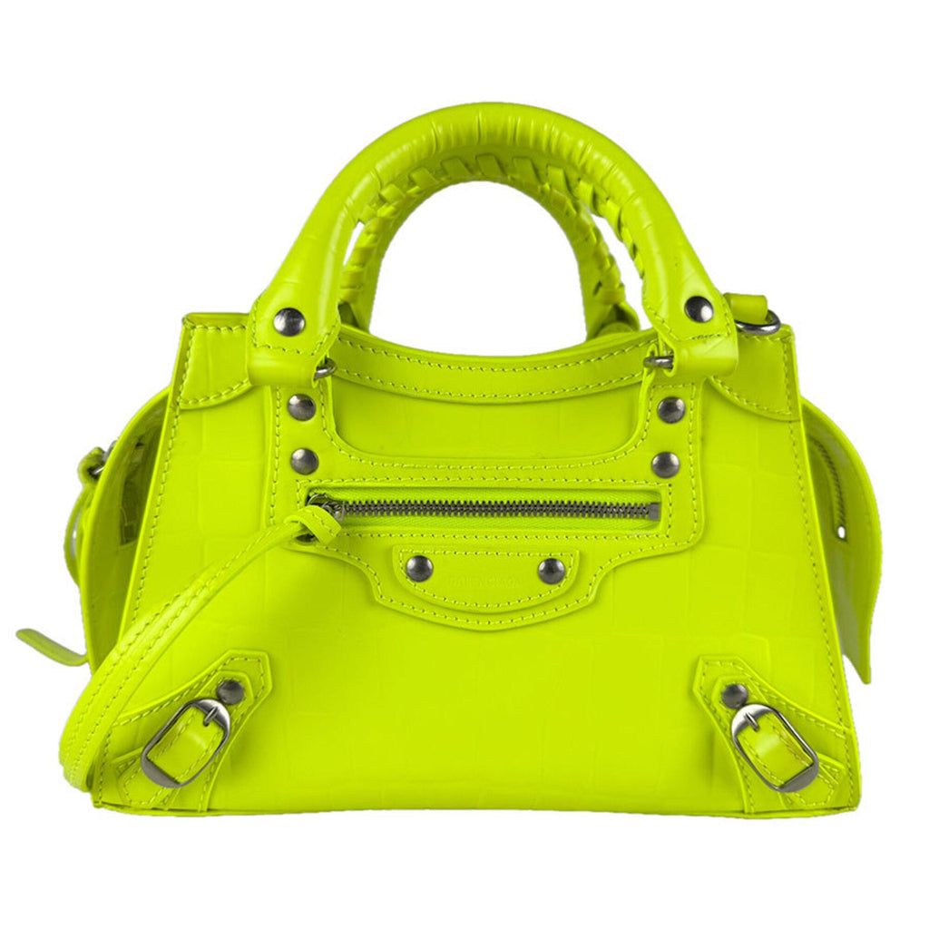 Balenciaga Yellow Leather Handbag Shoulder