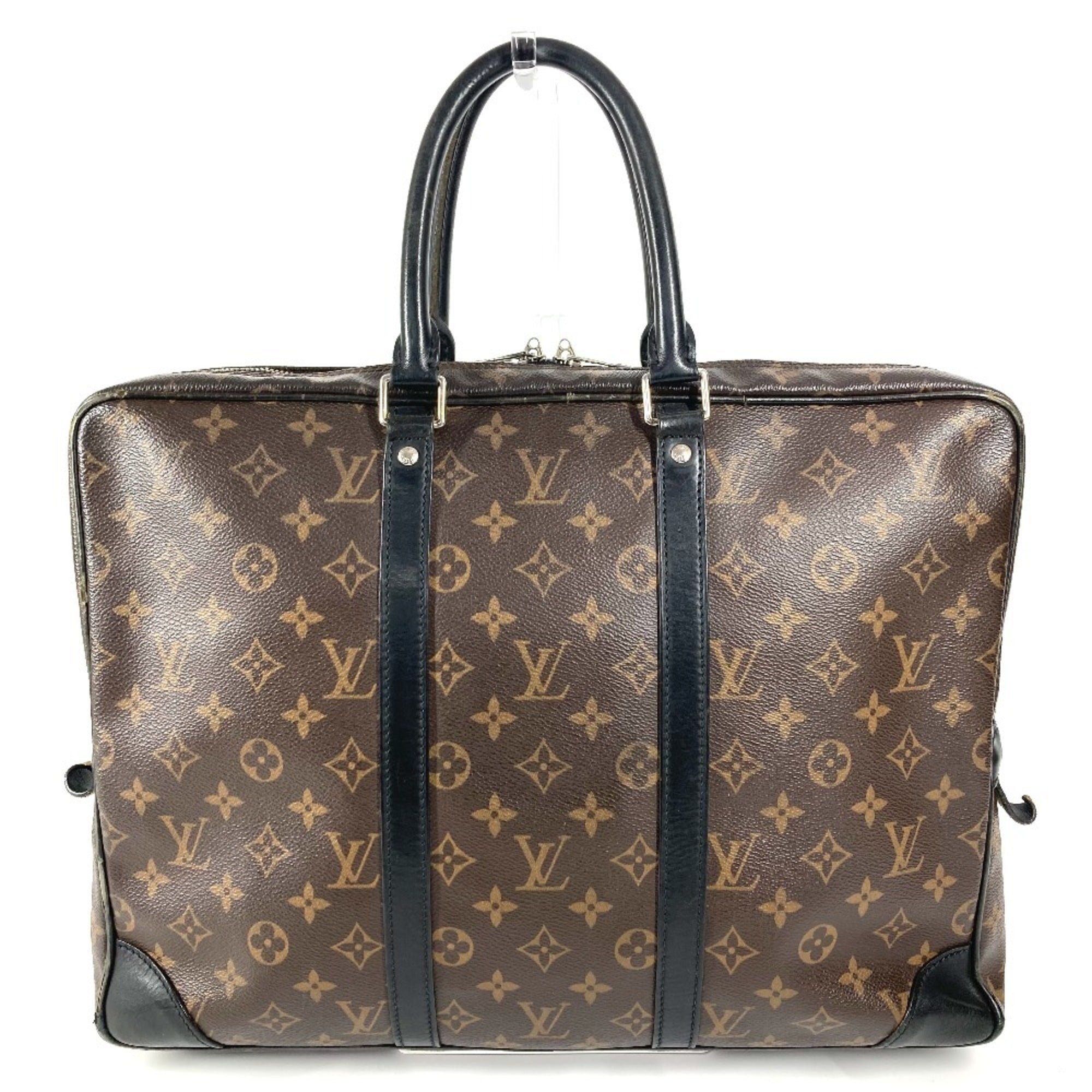 Louis Vuitton Black Brown Monogram Canvas Tote Bag