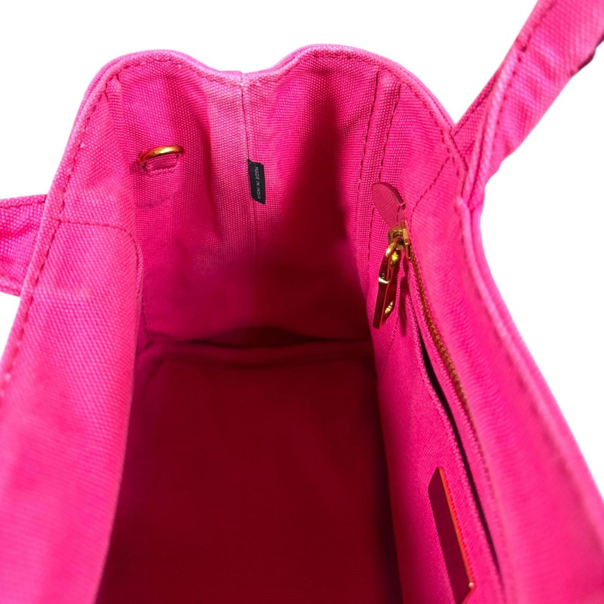 Prada Pink Canvas Shoulder Bag
