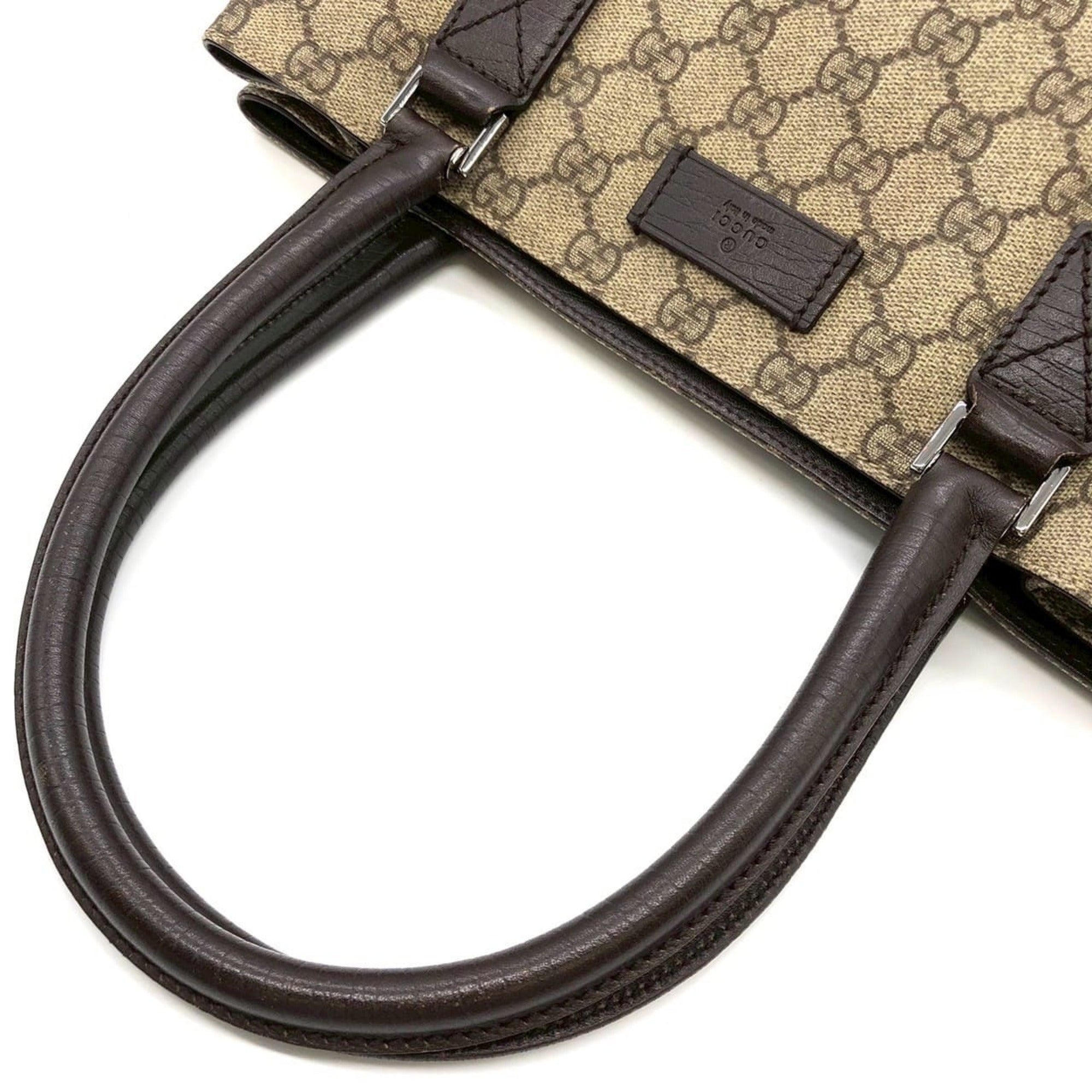 Gucci Beige Gg Supreme Canvas Tote Bag (Pre-Owned)