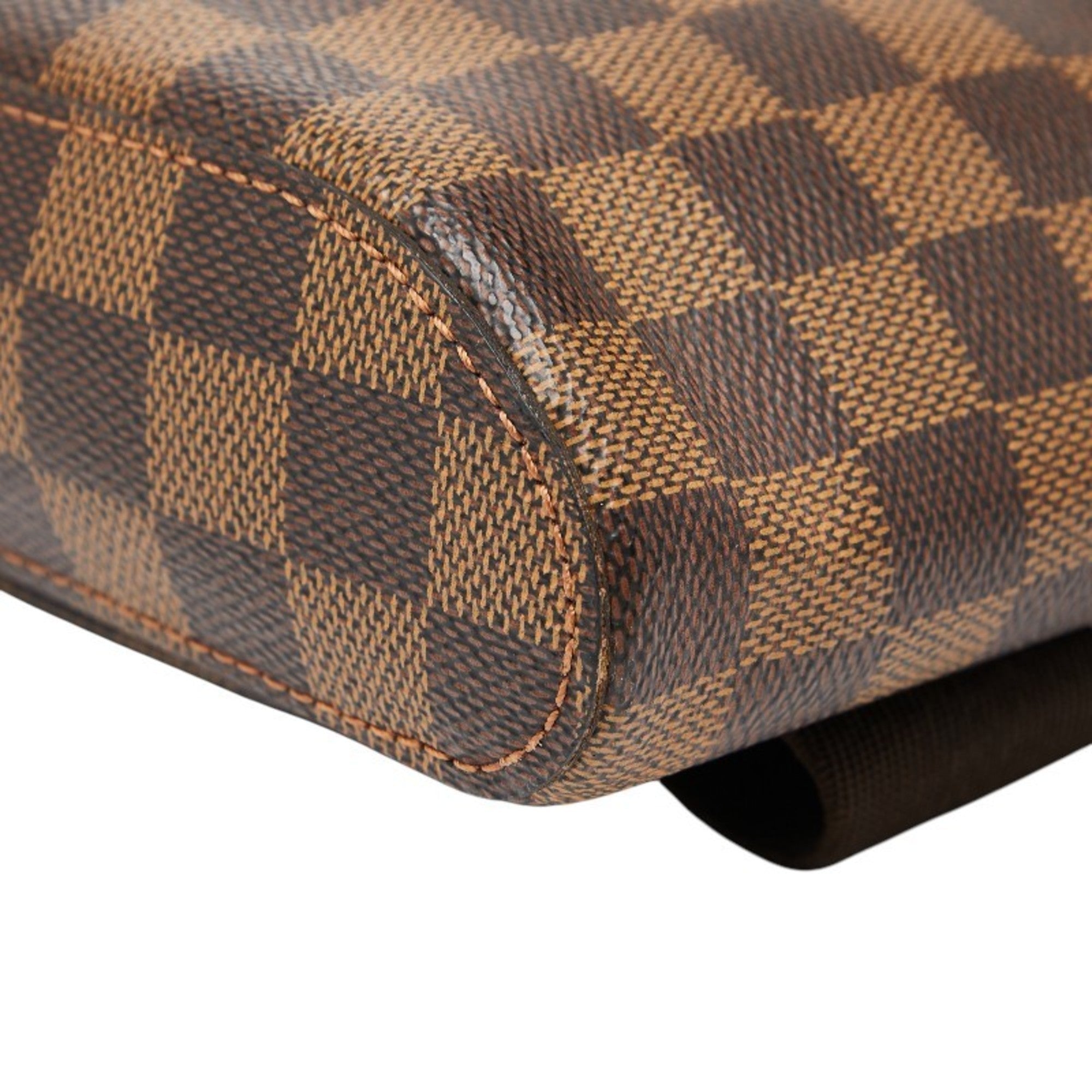 Louis Vuitton Brown Pvc Leather Fanny Pack Shoulder Bag Sling Bag
