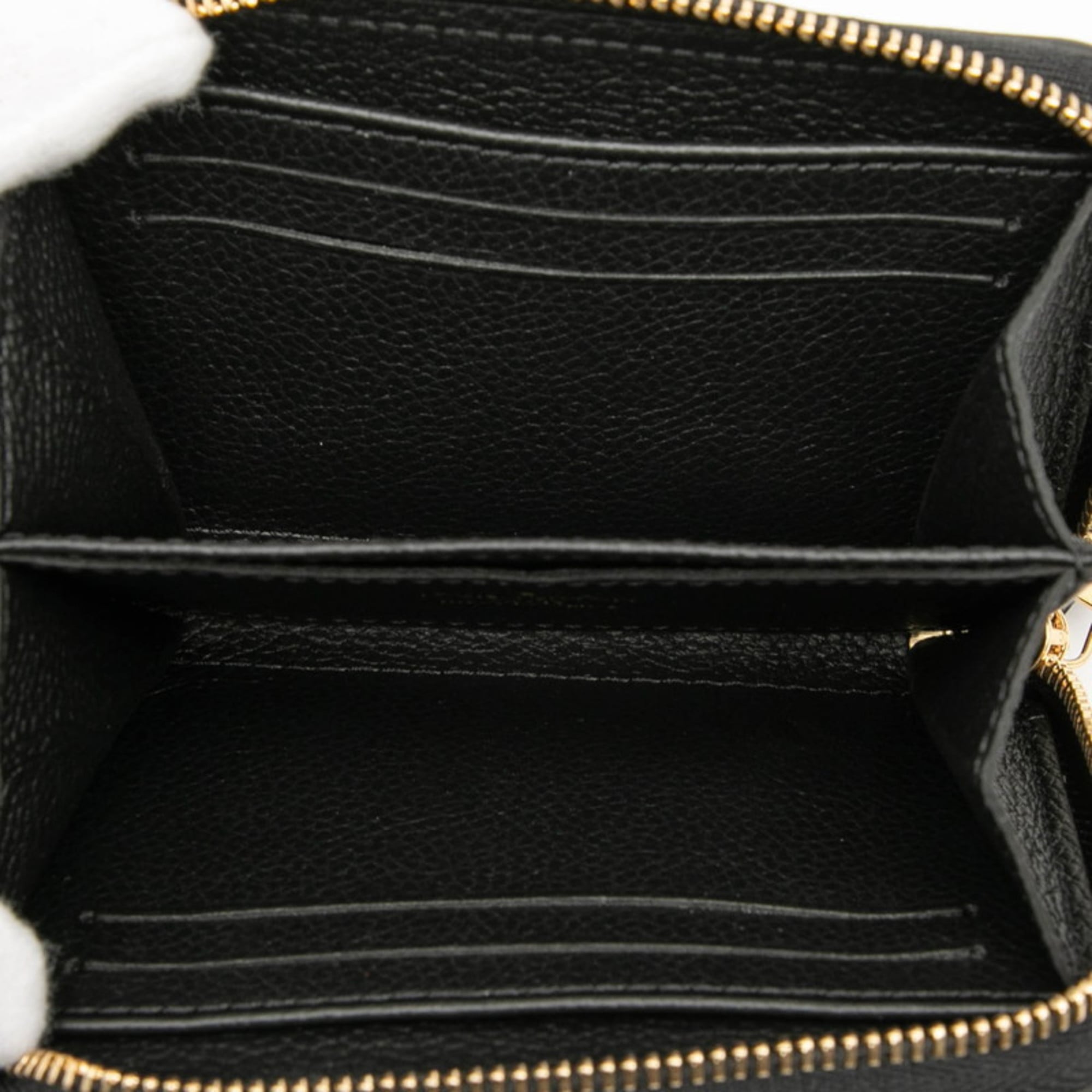 Louis Vuitton Black Noir Leather Coin Purse/Coin Case