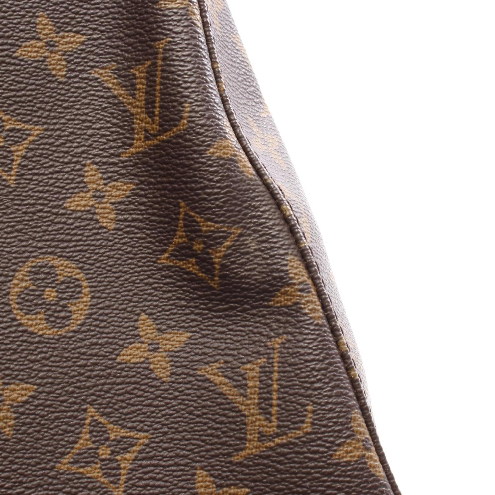Louis Vuitton Brown Coated Canvas Leather Shoulder Bag