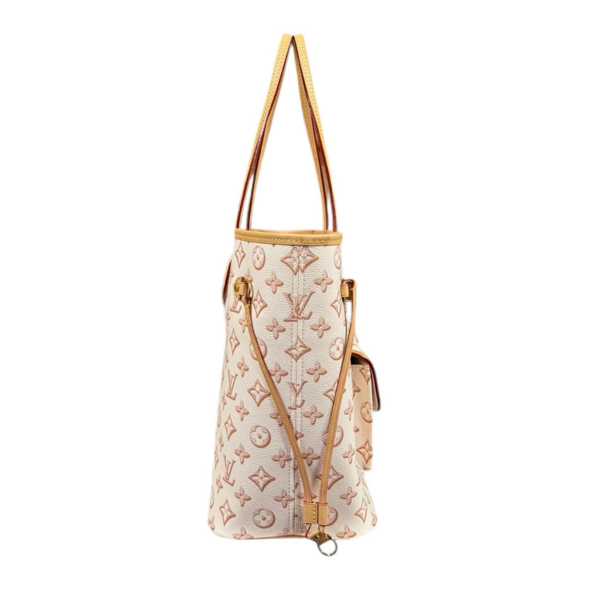 Louis Vuitton Beige Ivory Pvc Tote Bag