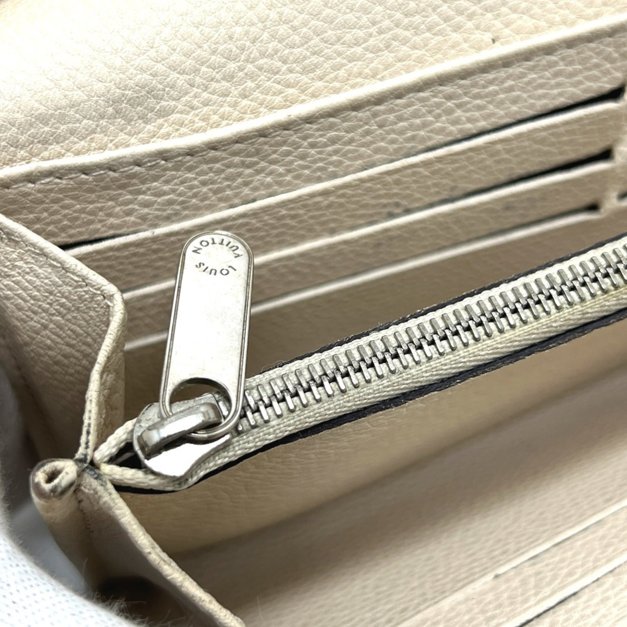 Louis Vuitton White Leather Long Wallet