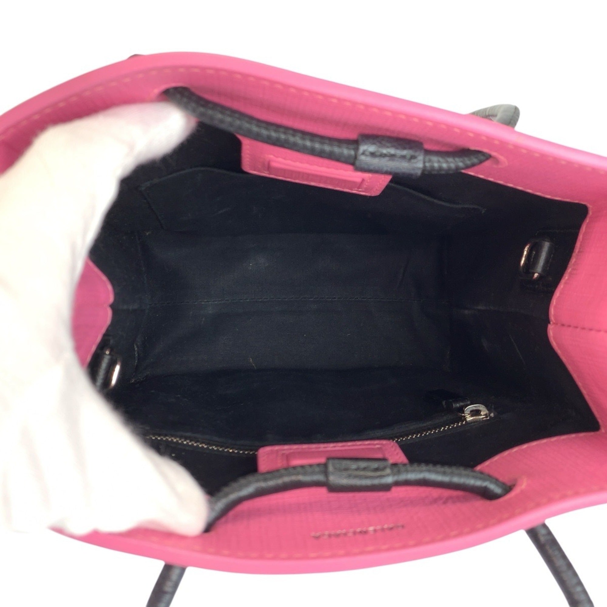 Balenciaga Black Pink Leather Shoulder Bag Tote