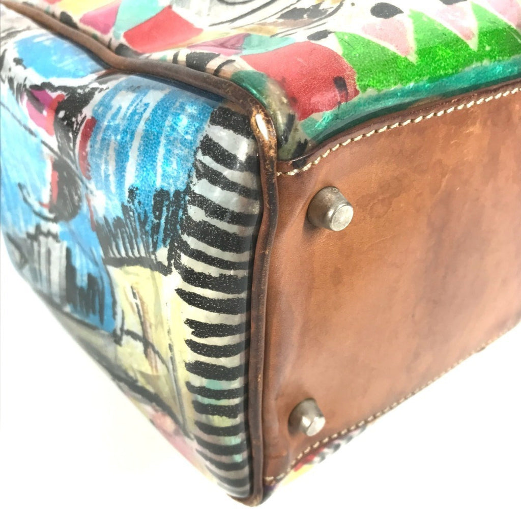 Prada Multi-Color Vinyl Shoulder Bag Tote Bag