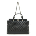 Chanel Matelasse Black Leather Shoulder Bag Tote Bag