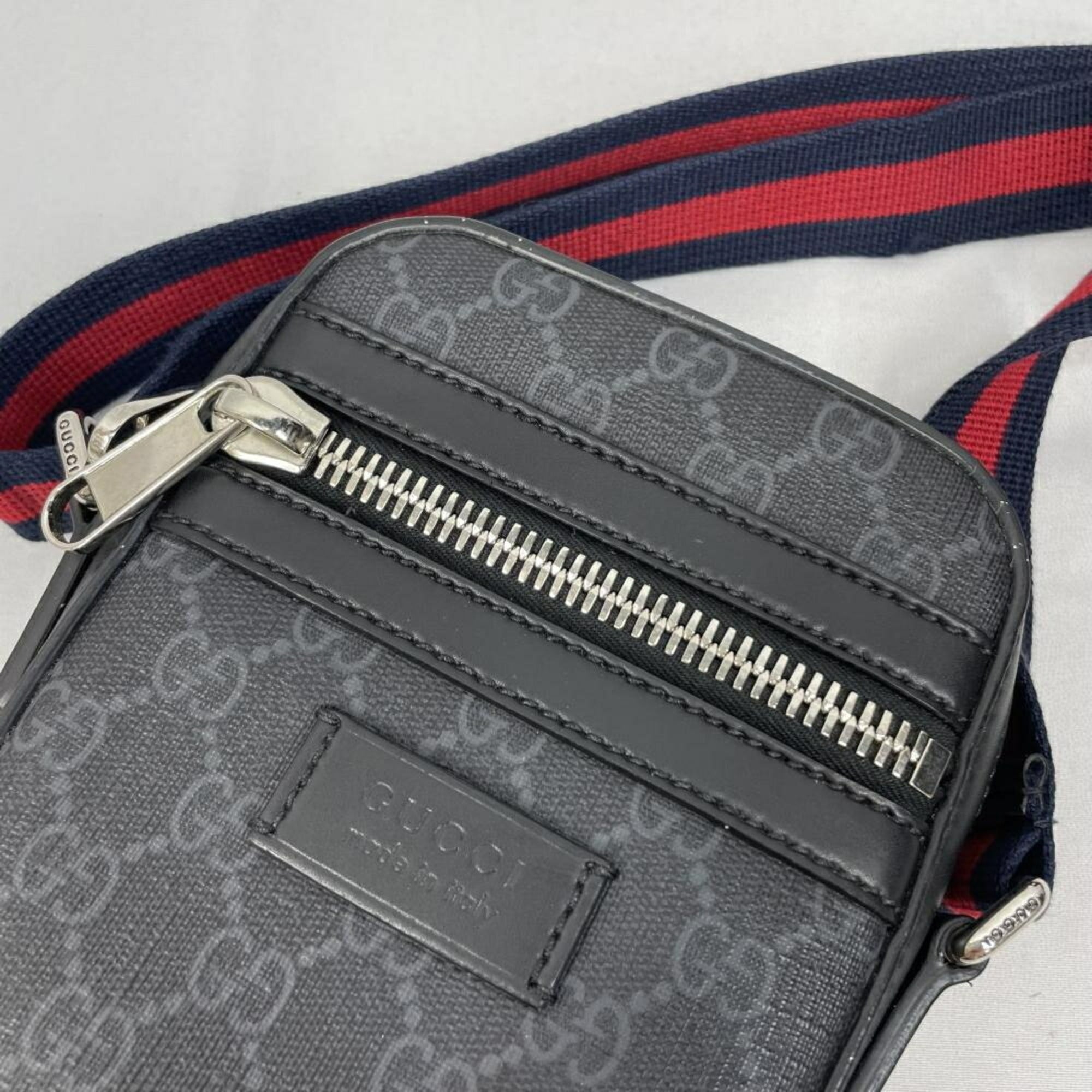 Gucci Blue Gg Supreme Shoulder Bag (Pre-Owned)