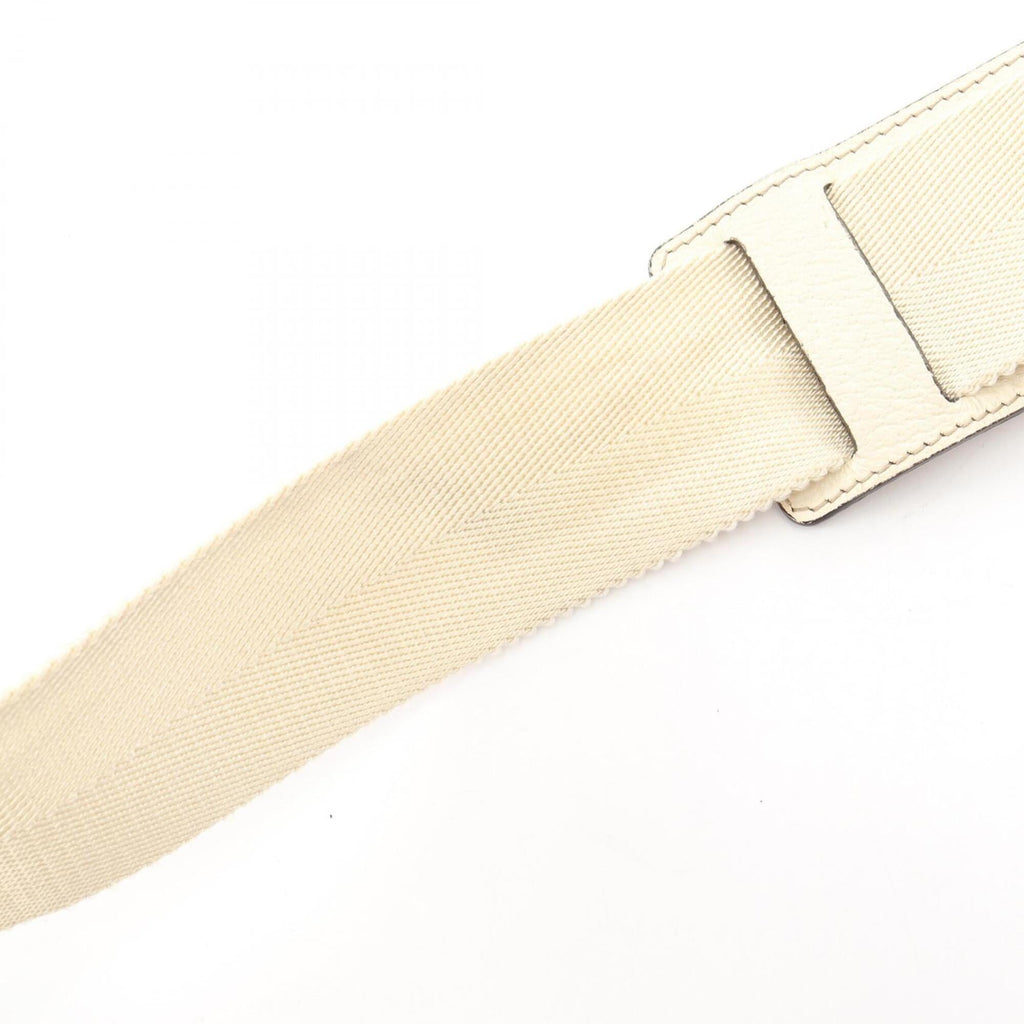 Gucci Beige Ivory Canvas Leather Handbag Shoulder Bag (Pre-Owned)