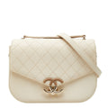Chanel Beige Grained Calfskin Shopping Bag