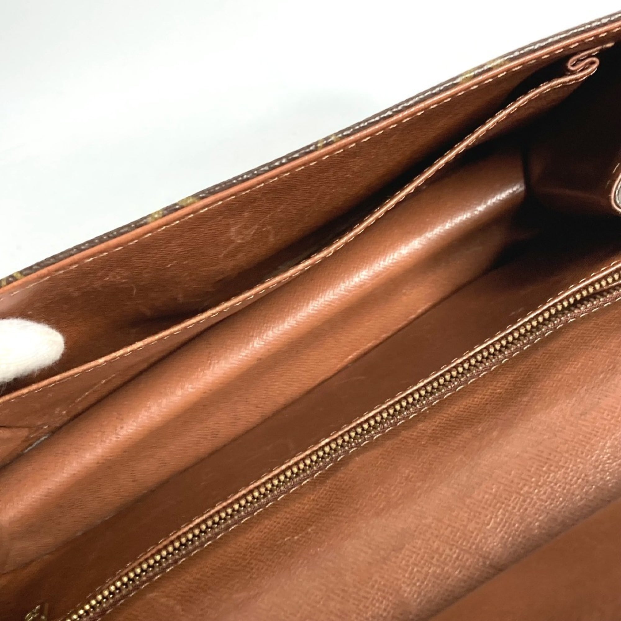Louis Vuitton Brown Monogram Canvas Clutch Bag Pochette Pouch