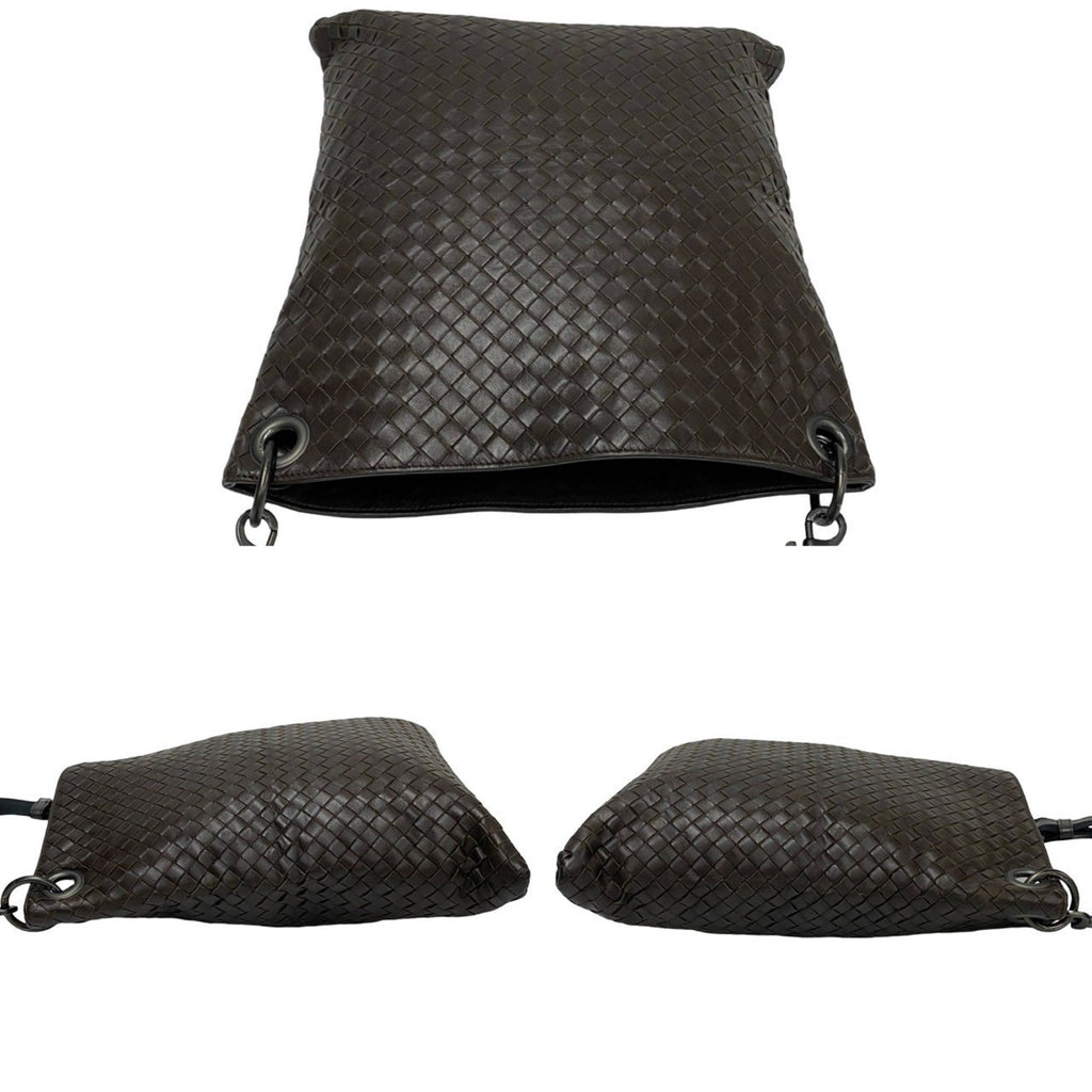 Bottega Veneta Brown Leather Pochette Shoulder Bag