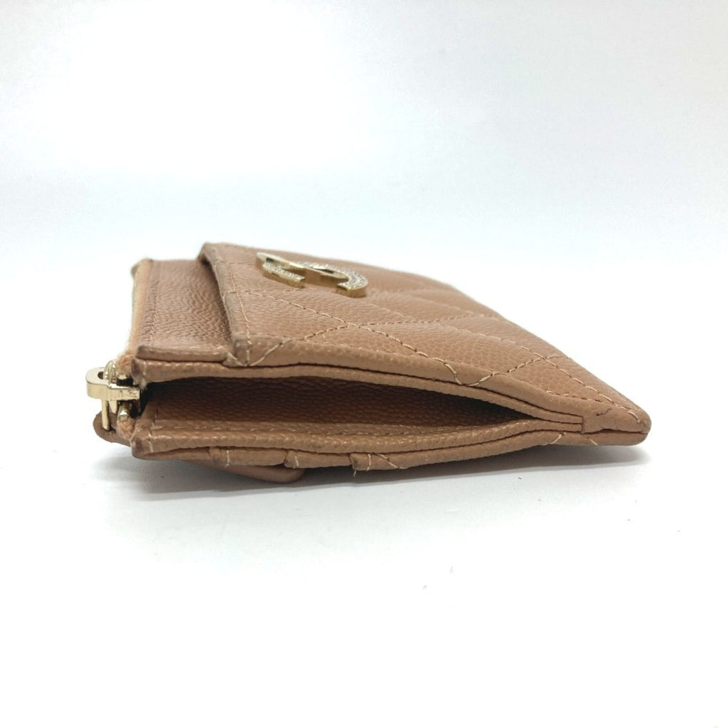 Chanel Beige Grained Calfskin Wallet (Bi-Fold)