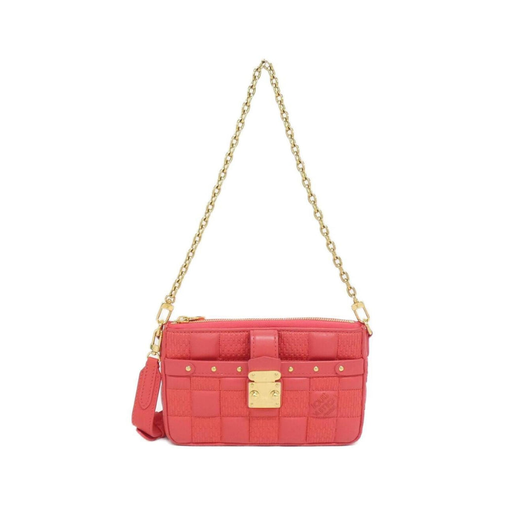 Louis Vuitton Rose Leather Pochette Shoulder Bag