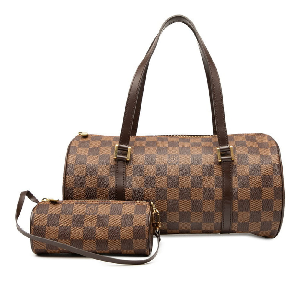 Louis Vuitton Brown Pvc Leather Handbag