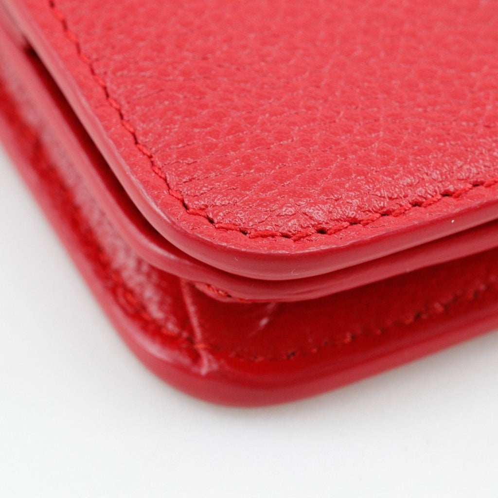 Balenciaga Red Color Leather Wallet (Bi-Fold)