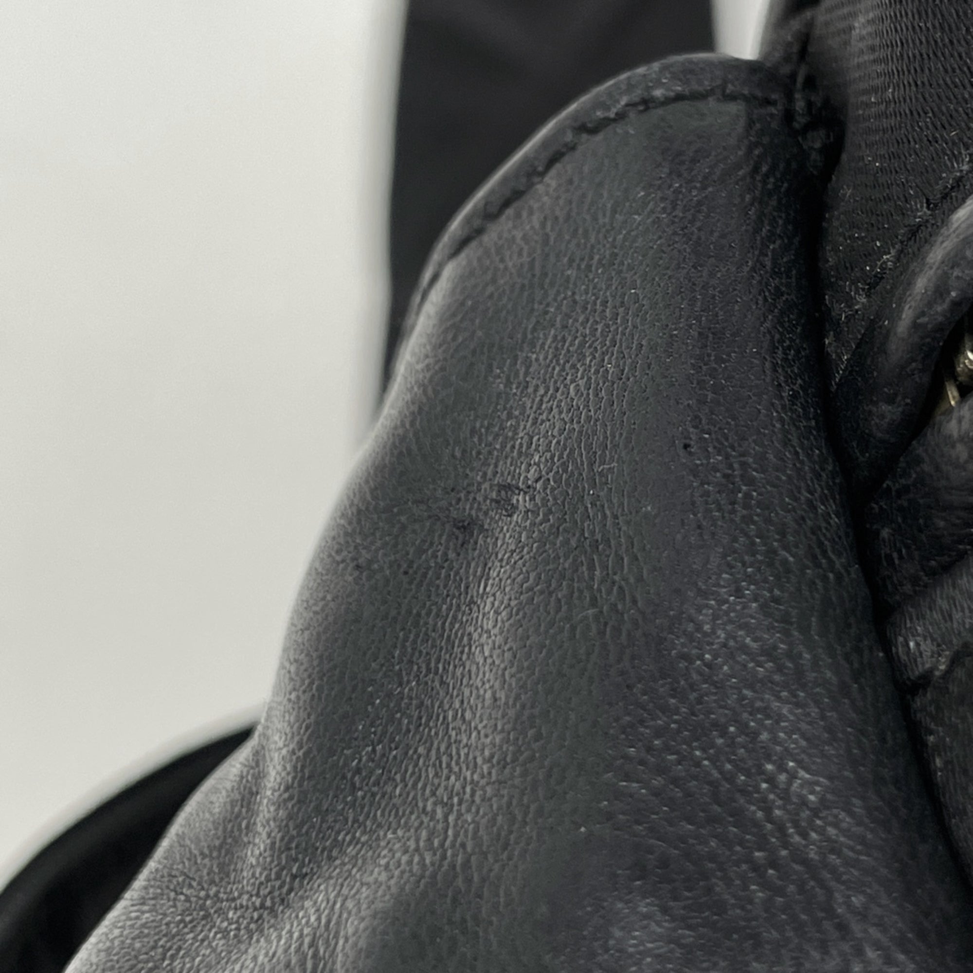Chanel Matelasse Black Fabric Leather Shoulder Bag