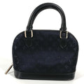 Louis Vuitton Black Noir Satin Leather Handbag