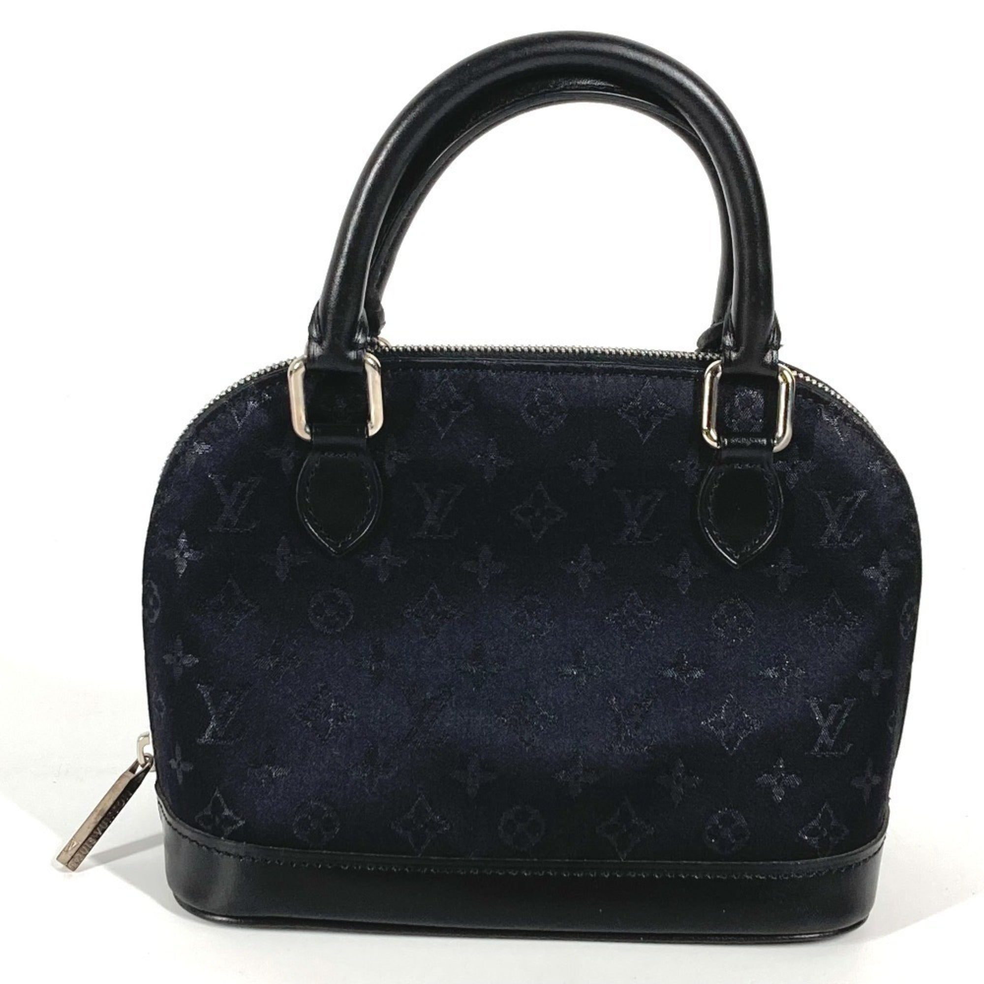 Louis Vuitton Black Noir Satin Leather Handbag