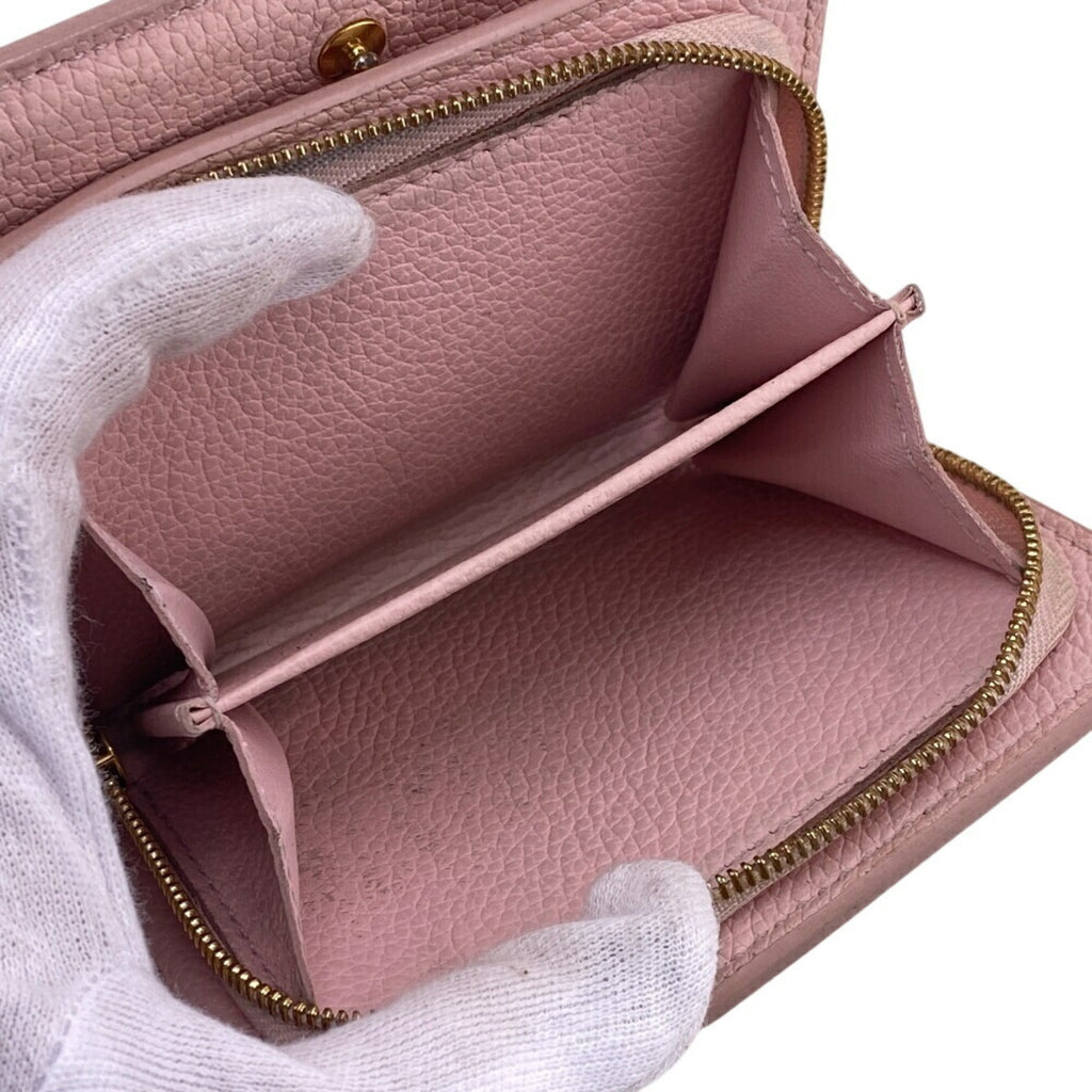 Louis Vuitton Pink Leather Wallet