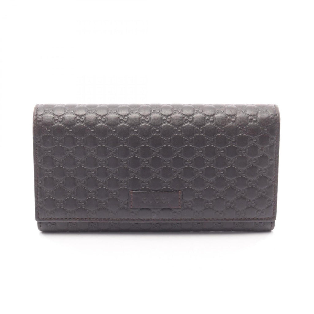 Gucci Brown Leather Long Wallet (Bi-Fold) (Pre-Owned)