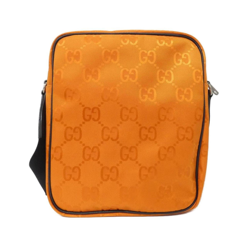 Gucci Orange Nylon Leather Shoulder Bag (Pre-Owned)