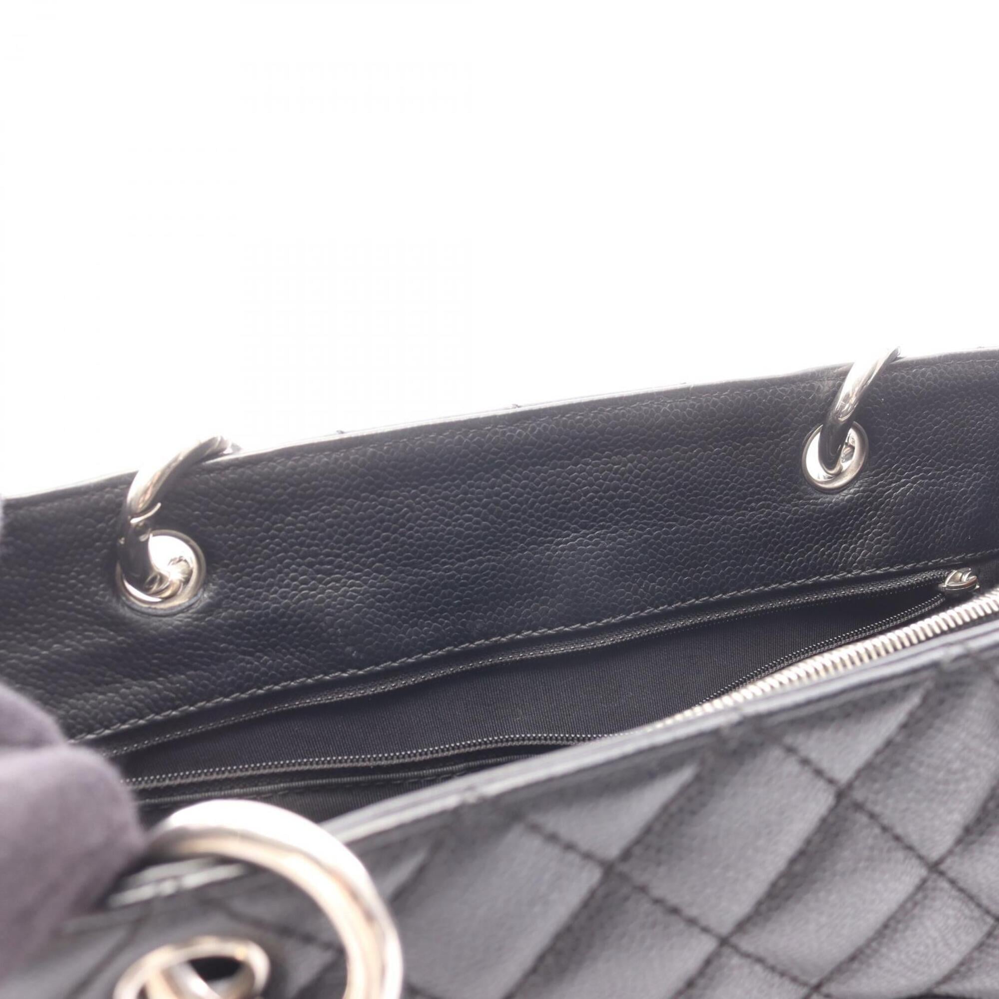 Chanel Black Grained Calfskin Handbag Tote Bag