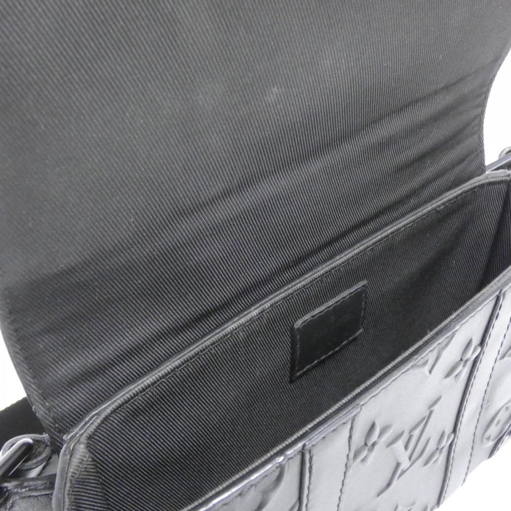Louis Vuitton Monogram Black Leather Shoulder Bag