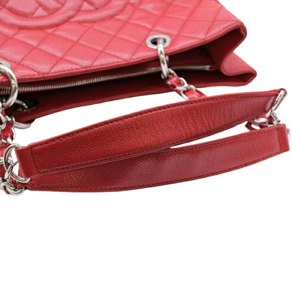 Chanel Red Color Caviar Leather Tote Bag