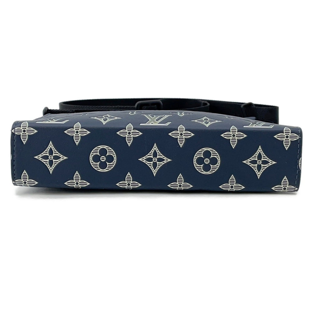 Louis Vuitton Navy White Monogram Shadow Shoulder Bag