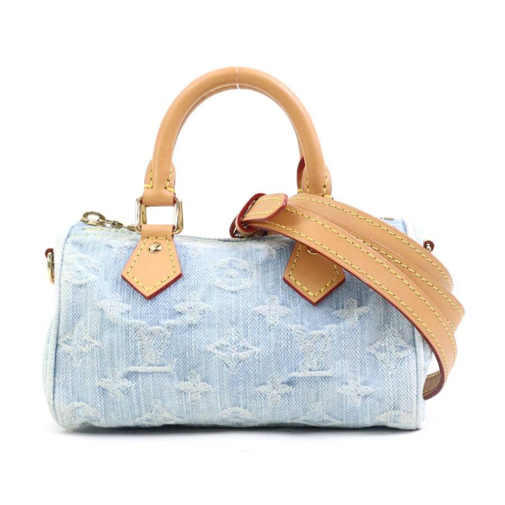 Louis Vuitton Sky Blue Monogram Denim Handbag Shoulder Bag