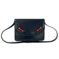 Gucci Navy Red Color Leather Shoulder Bag (Pre-Owned)