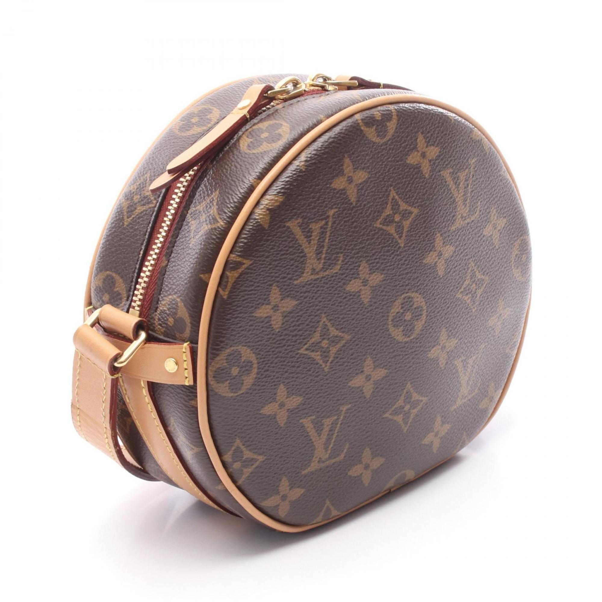 Louis Vuitton Brown Coated Canvas Leather Shoulder Bag
